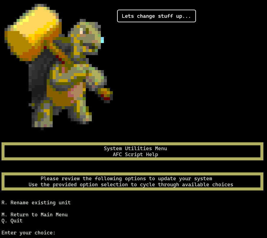 Utilities Menu